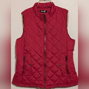 Allegra K Red Quilted Puffer Vest NWT Size Medium